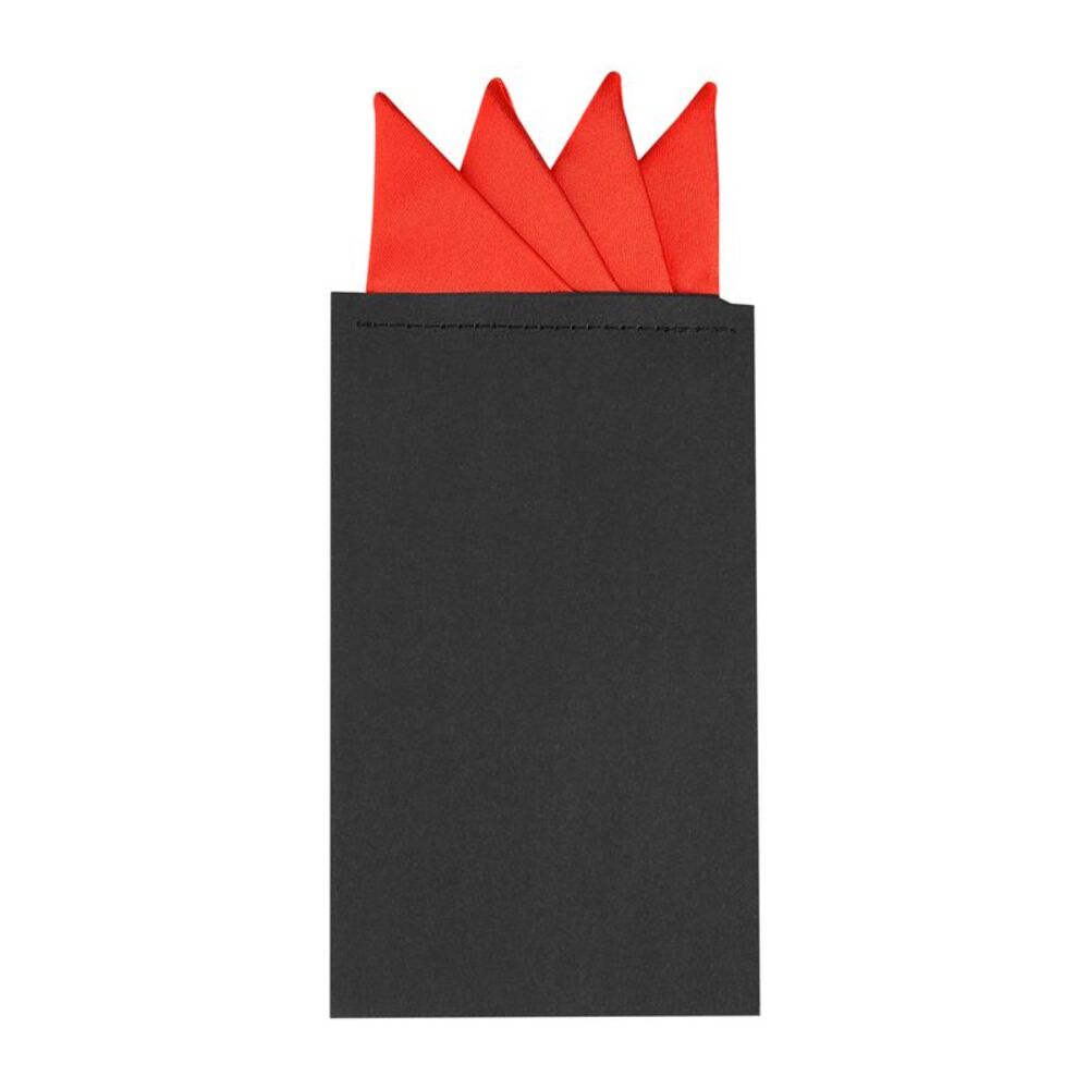 Pre-Folded Pocket Squares Triangles Suit Handkerchief One Size Red